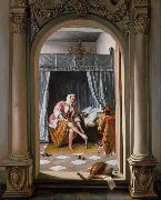 Jan Steen A Woman at her Toilet (mk25) oil painting